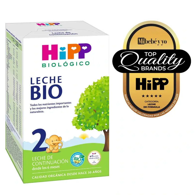 Hipp Leche 2 De Continuación Bio, Pack 4 x 600 gr