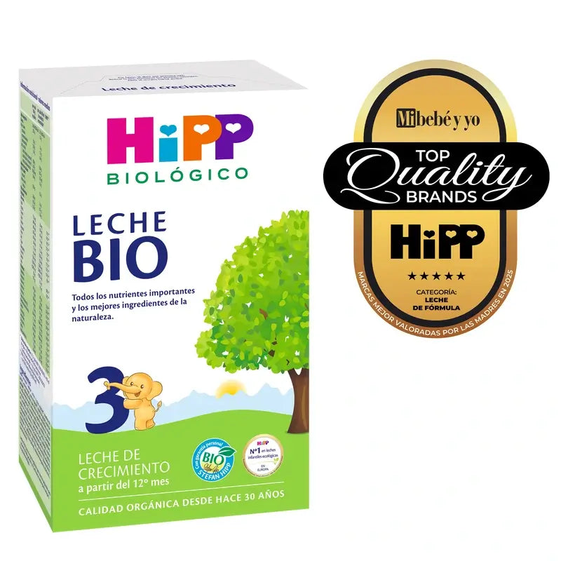Hipp Leche 3 De Crecimiento Bio, Pack 12 x 500 gr