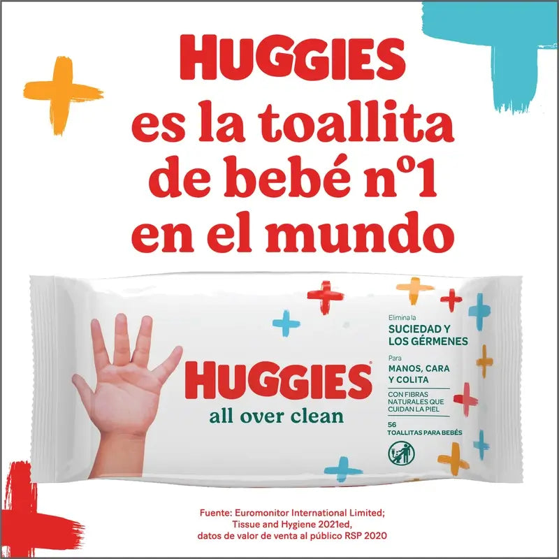 Huggies All Over Clean Toallitas , 56 unidades