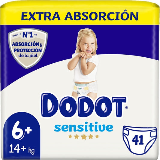 Dodot Sensitive Extra-Jumbo Pack Talla 6 , 41 unidades