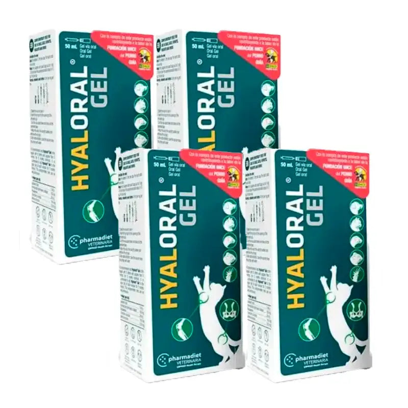 Hyaloral Gel Cachorros Gatos, Pack 4 x 50 ml