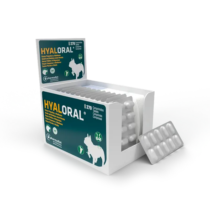Pharmadiet Hyaloral Perro Pequeño Mediano 270 comprimidos
