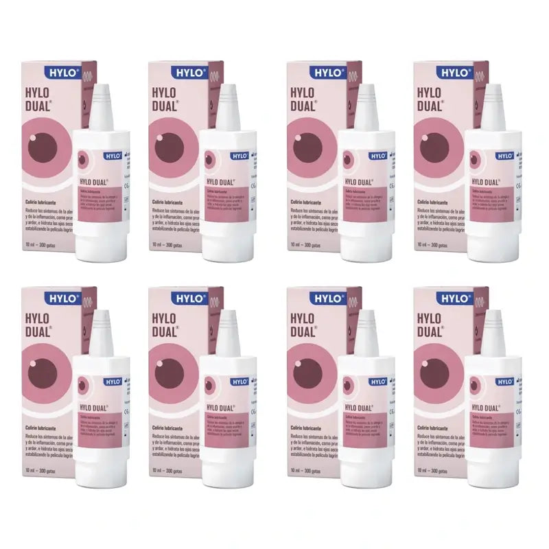 Hylo Dual Colirio 10 ml, Pack de 8
