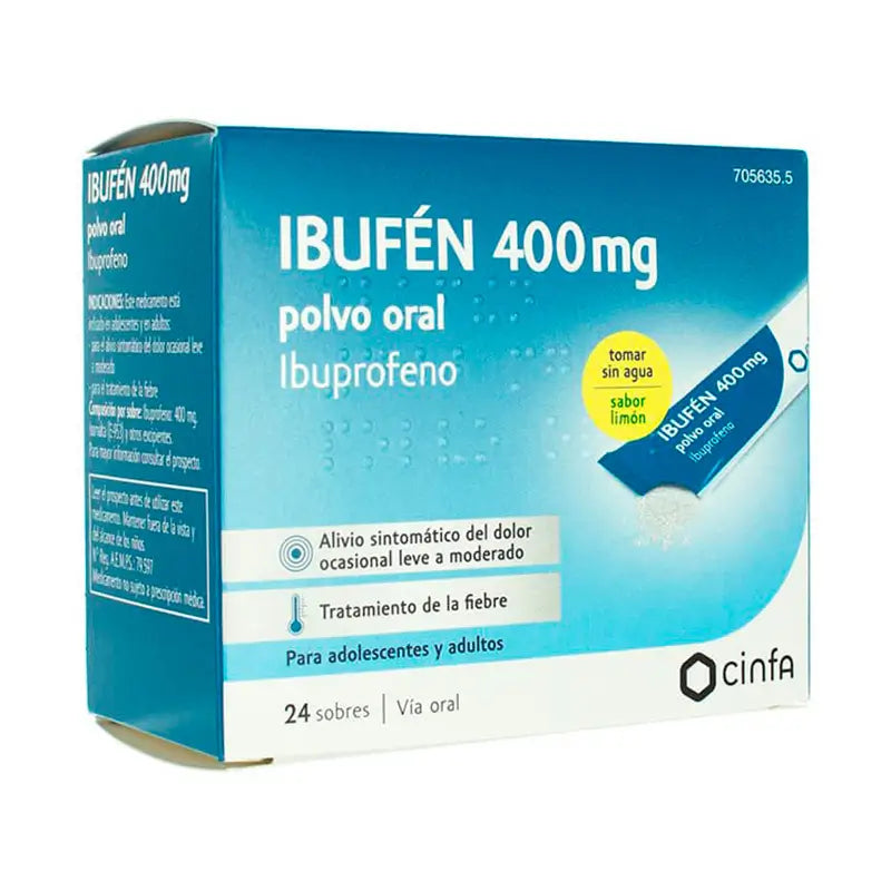Ibufen 400 mg Polvo Oral, 24 Sobres