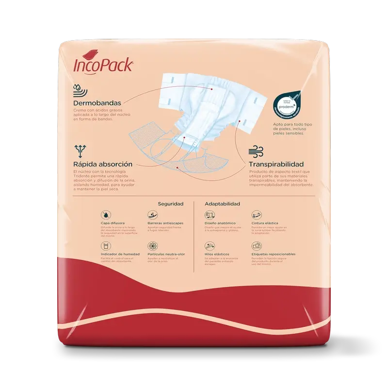 Incopack Absorbente Elástico Noche Talla Grande , 80 unidades