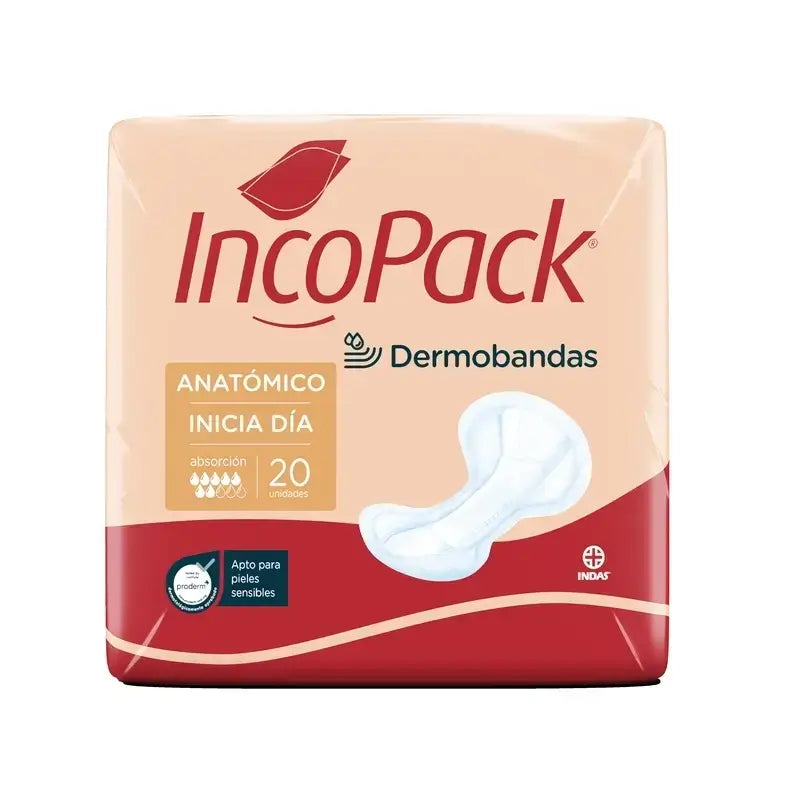 Incopack Inicia Anatómico Día , Pack 2, 160 Unidades.