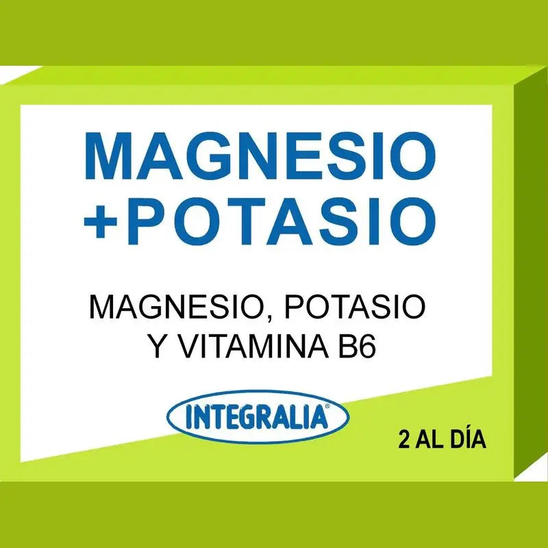 Integralia Magnesio + Potasio + Vitamina B6, 60 Cápsulas