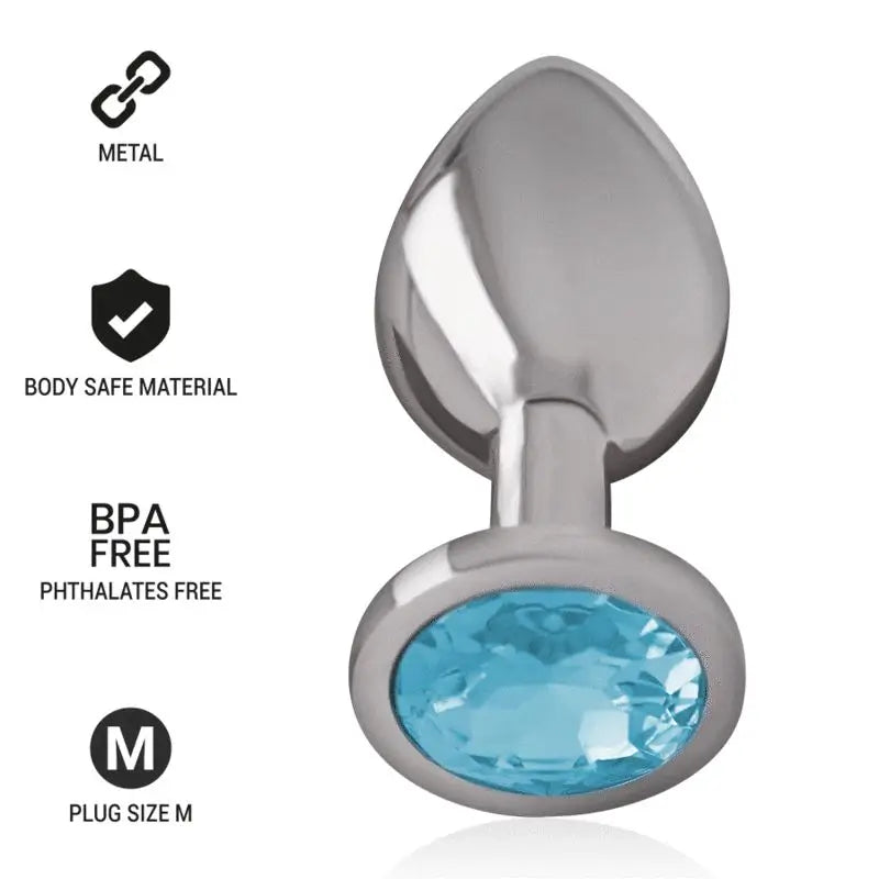 Compra Intense Plug Anal Metal Aluminio Con Cristal Azul Talla M al mejor precio. Compra Intense Plug Anal Metal Aluminio Con Cristal Azul Talla M al mejor precio.
