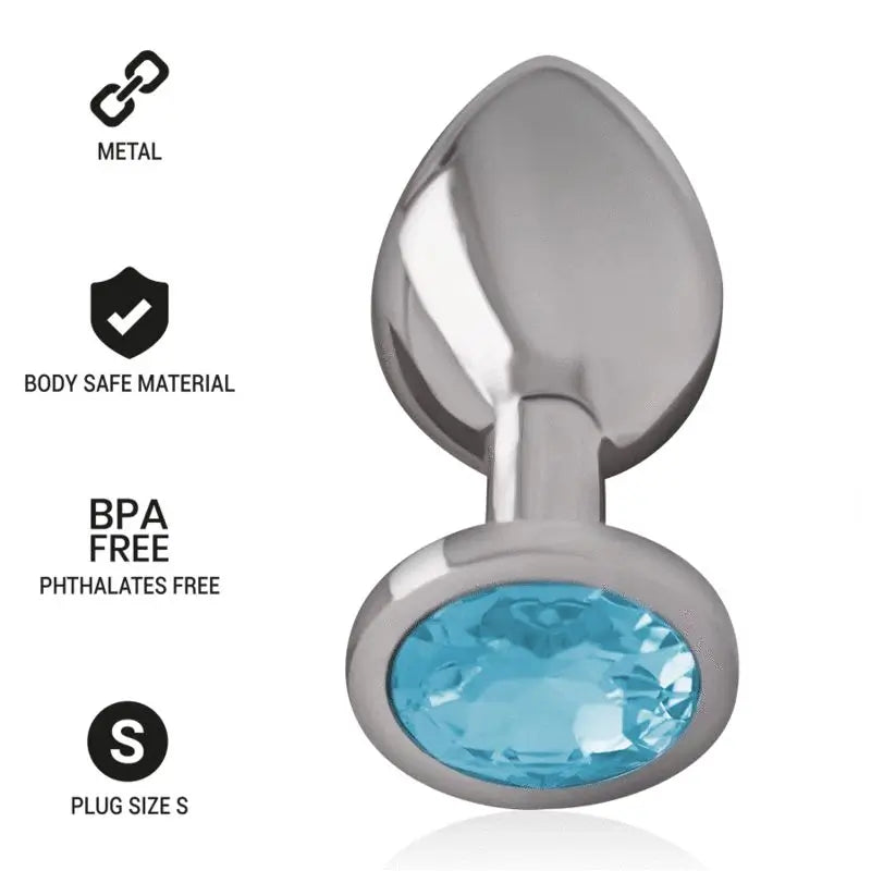 Compra Intense Plug Anal Metal Aluminio Con Cristal Azul Talla S al mejor precio. Compra Intense Plug Anal Metal Aluminio Con Cristal Azul Talla S al mejor precio.