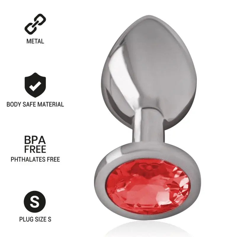 Compra Intense Plug Anal Metal Aluminio Con Cristal Rojo Talla S al mejor precio. Compra Intense Plug Anal Metal Aluminio Con Cristal Rojo Talla S al mejor precio.