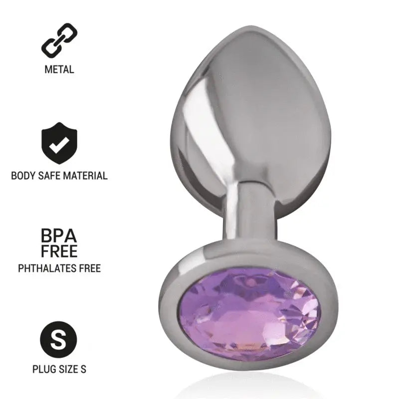 Compra Intense Plug Anal Metal Aluminio Con Cristal Violeta Talla S al mejor precio. Compra Intense Plug Anal Metal Aluminio Con Cristal Violeta Talla S al mejor precio.