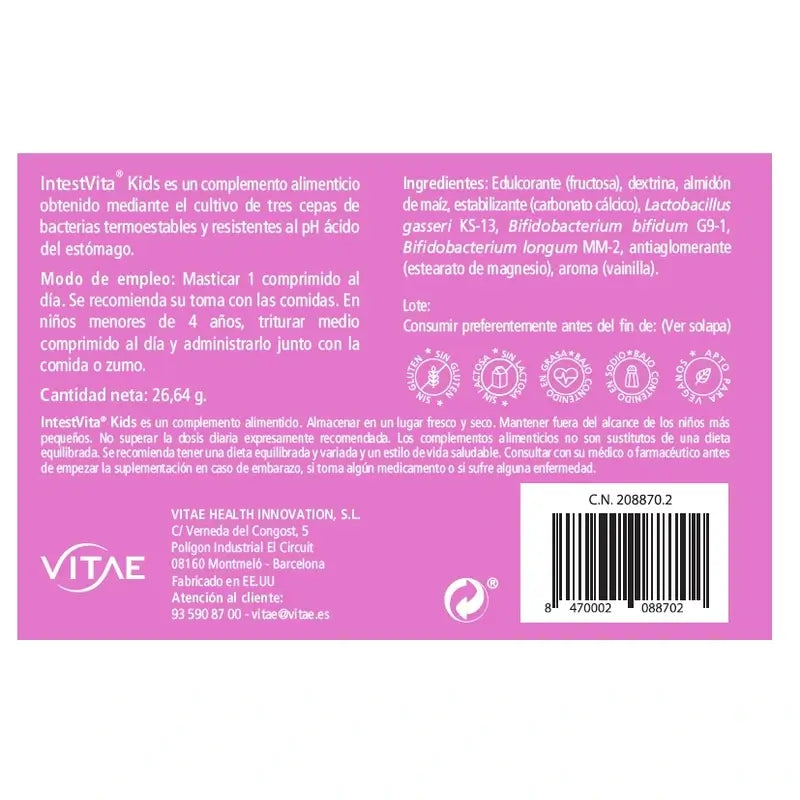 VITAE IntestVita Kids, 60 comprimidos