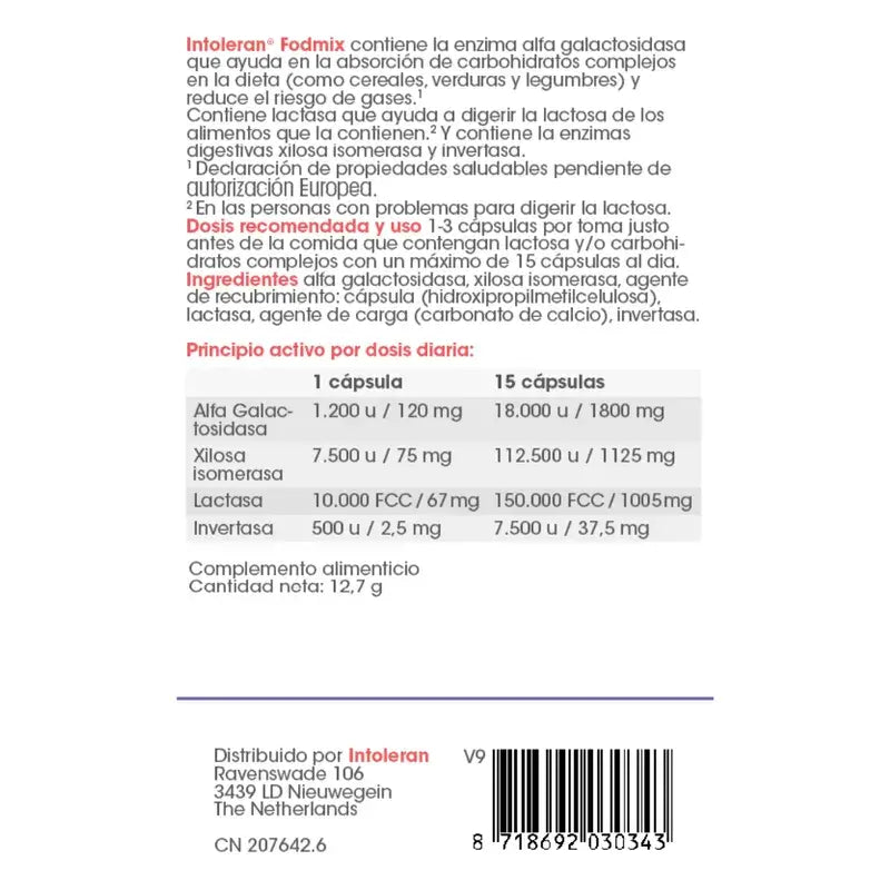 FODMIX Complemento alimenticio Quatrase 10.000, 36 capsulas