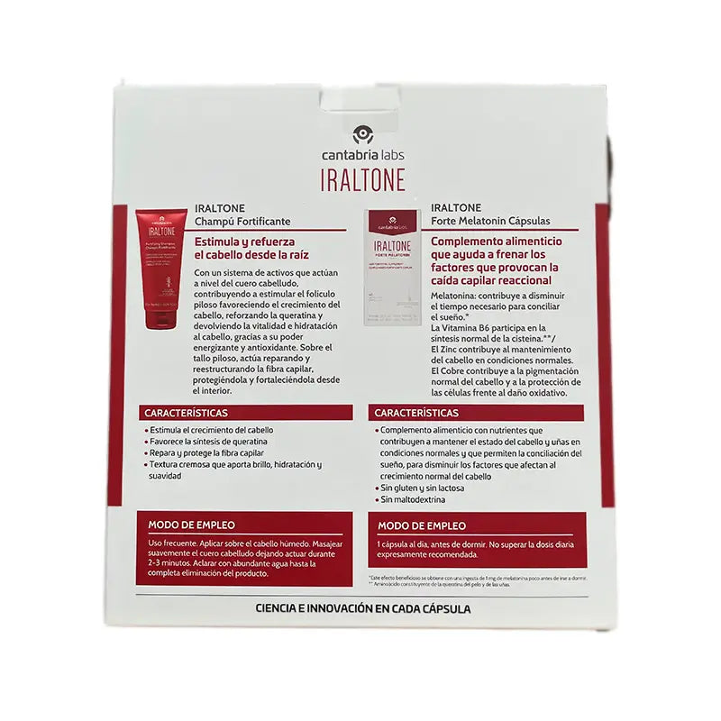 Iraltone Pack Forte, 60 cápsulas + Champú, 75 ml