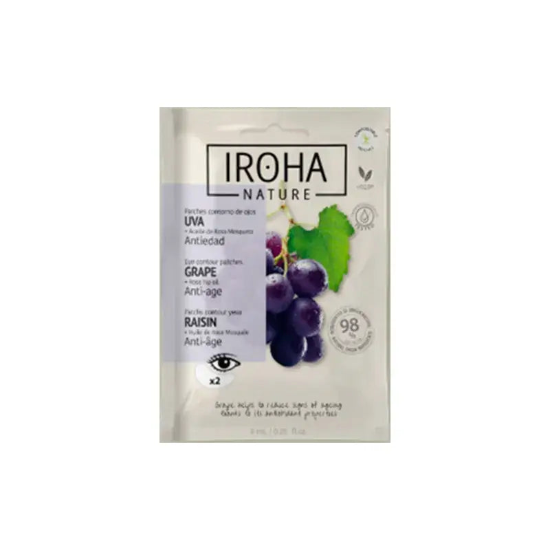 Iroha Nature Natural Extracts Parches De Ojos Antiedad, 1 par