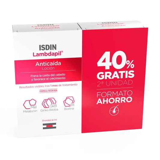 Isdin Lambdapil Duplo Anticaída 2 x 20 Monodosis De 3 Ml