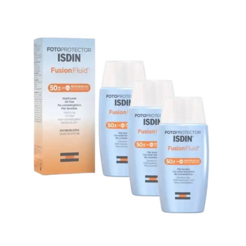 Isdin Fotoprotector Fusion Fluid Spf 50+ Piel Sensible, 3X50 Ml