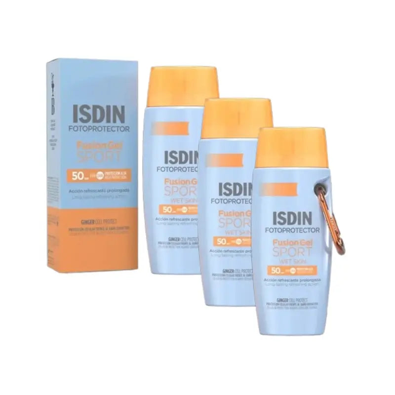 Isdin Fotoprotector Fusión Gel Sport Spf 50+, 3X100 Ml