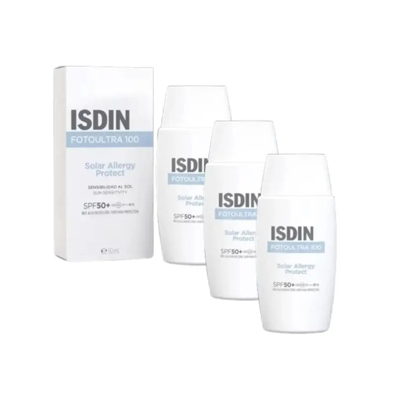 Isdin Fotoultra 100 Solar Allergy Fusion Fluid Spf50+, 3X50 Ml