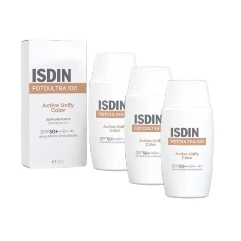 Isdin Fotoultra Active Unify Con Color Spf 50+, 3X50 Ml
