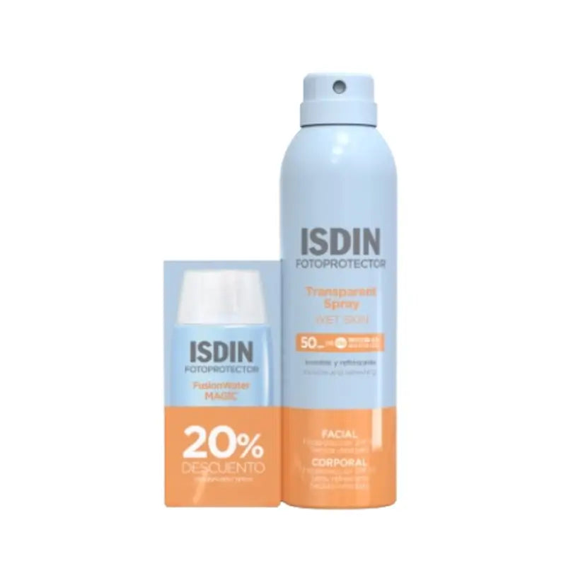 Isdin Fotoprotector Pack Fusion Water Magic + Transparent Spray 20%