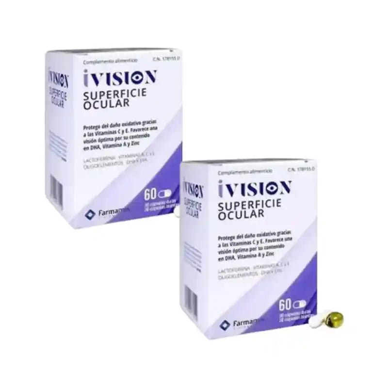 Ivision Superficie Ocular, 2X60 Cápsulas