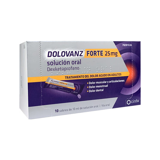 Dolovanz Forte 25 Mg 10 Solucion Oral, 10 sobres