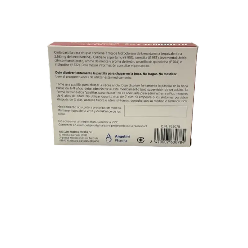 Juanolgar 3 Mg Pastillas Para Chupar Sabor Menta, 20 pastillas