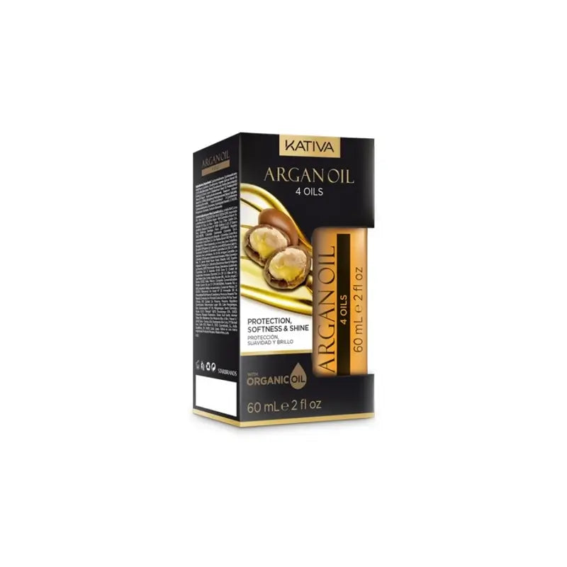 Kativa Argan Oil Aceite Cabello 4 Oils X 60 Ml , 60 ml