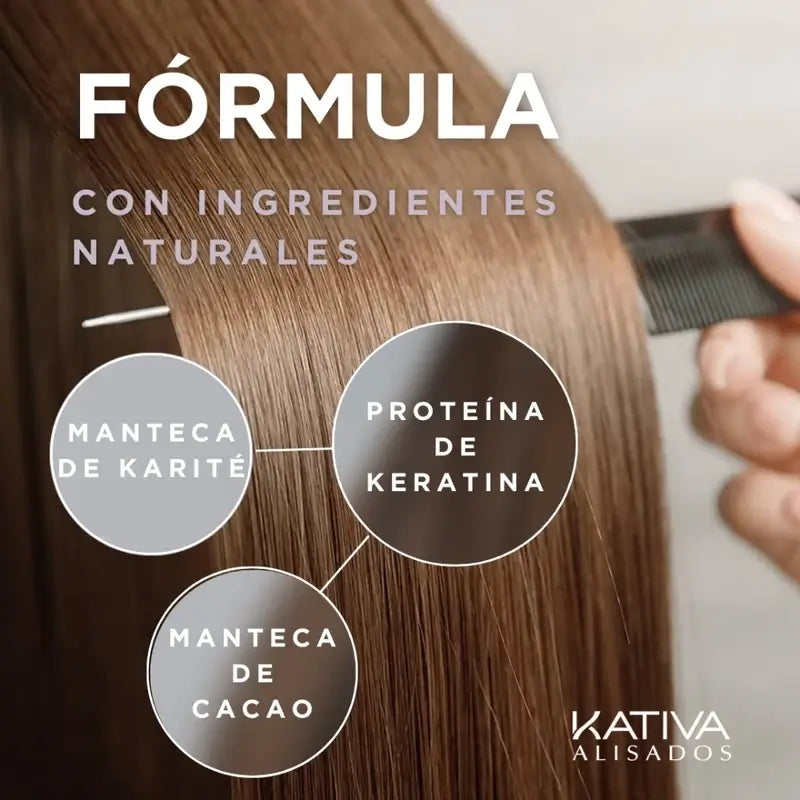 Kativa Kit Keratin Alisado Brasileño Express Veg, 1 unidad