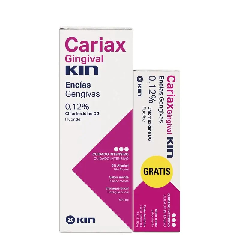 Kin Cariax Gingival Enjuague Bucal, 500+75 ml
