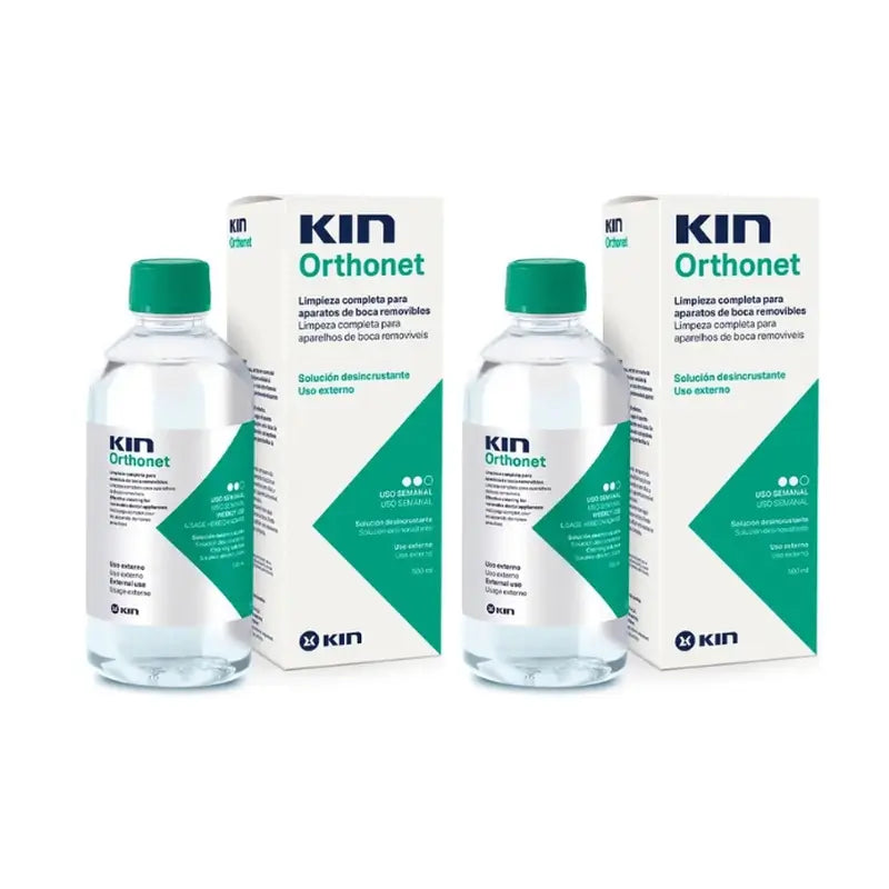 KIN Orthonet Desincrustante Solución Pack 2 x 500 ml