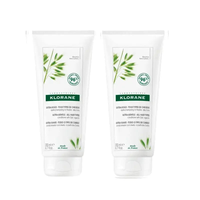 Klorane Bálsamo Después Del Champú Leche De Avena, 2X200 Ml