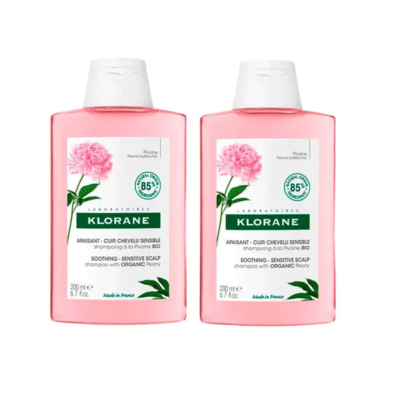 Klorane Champú Calmante Al Extracto Peonía, 2X200 Ml