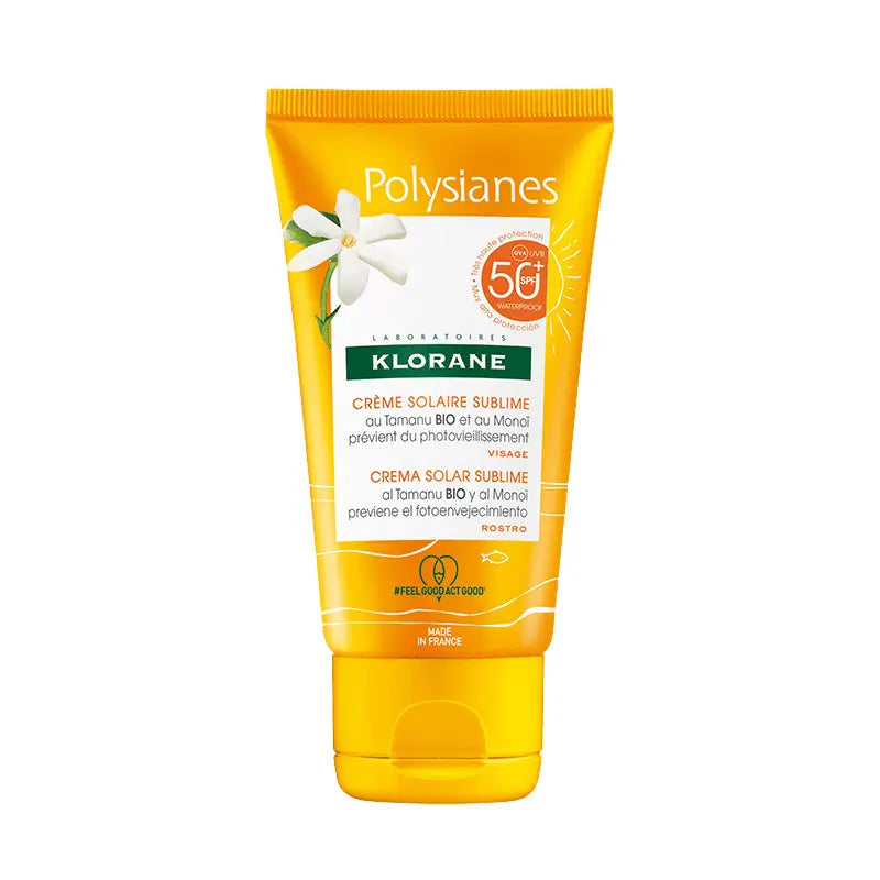 Klorane Polysianes SPF 50 Crema Solar Sublime Al Tamanu Bio Y Monoi, 50 ml