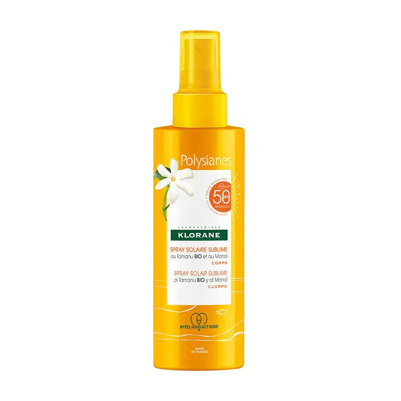 Klorane Polysianes Spray Solar Sublime SPF 50 Al Tamanu Bio Y Monoi, 200 ml