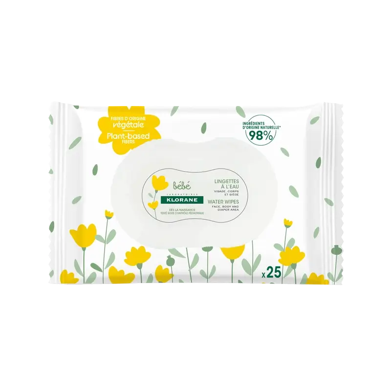 Klorane Toallitas Limpiadoras Bebé, 25 Unidades