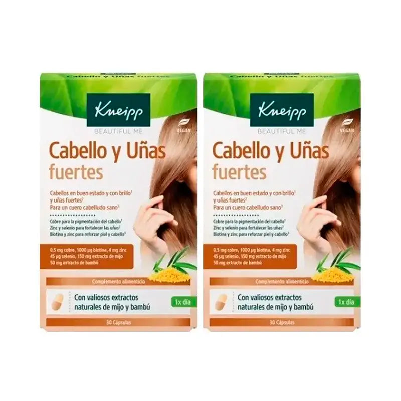 Kneipp Cabello y Uñas Fuertes, Pack 2 x 30 Capsulas