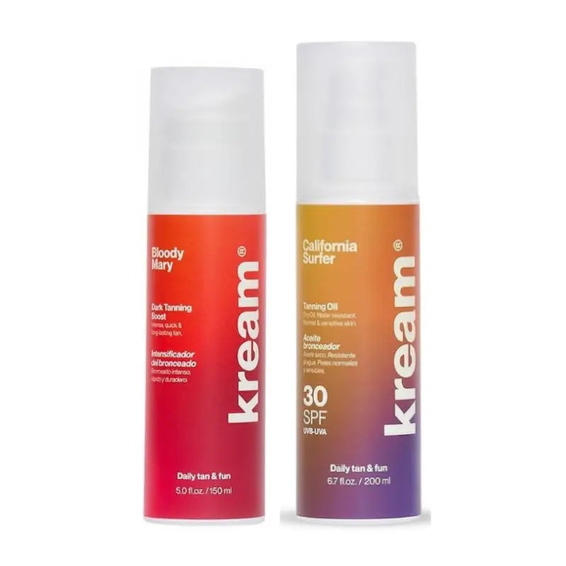Kream Pack Activador Bronceado Bloody Mary, 150 Ml + Kream Aceite Bronceador Spf30 California Surf, 200 Ml