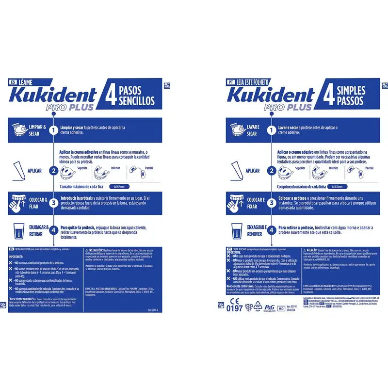 Kukident Duplo Pro Plus Firmeza Al Masticar, 2 X 57 Gr