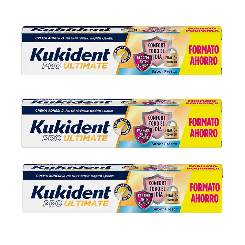 Kukident Triplo Pro Ultimate Sabor Fresco, 3 X 57 Gr