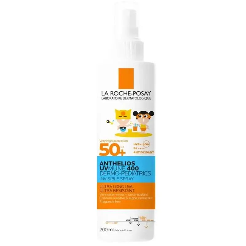 La Roche Posay Anthelios Dermo-Pediatrics Spray Invisible SPF 50+ Protector Solar Niños, 200 ml