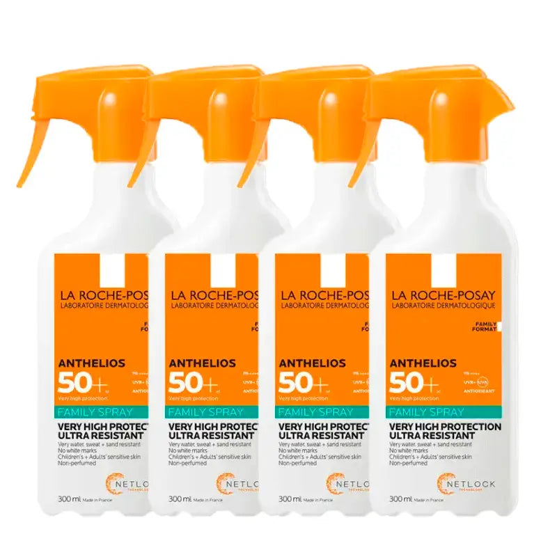 La Roche-Posay Anthelios Family Spray SPF 50+, Pack 4 x 300 ml