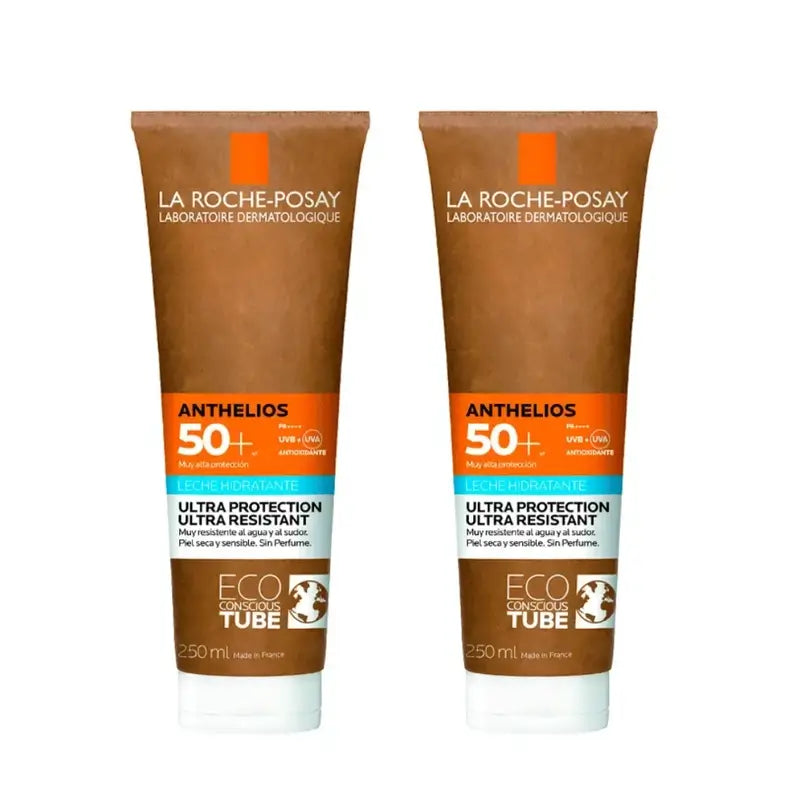 La Roche Posay Anthelios Leche Hidratante Eco-Sostenible Spf 50+, 2X250 Ml