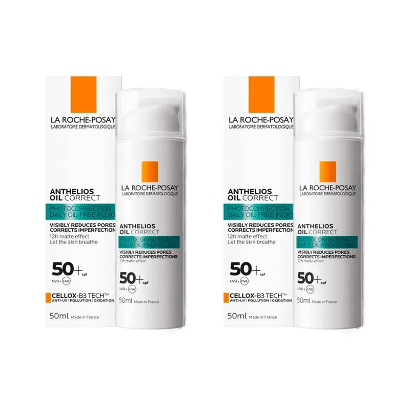 La Roche Posay Anthelios Oil Correct Spf 50, 2X50 Ml