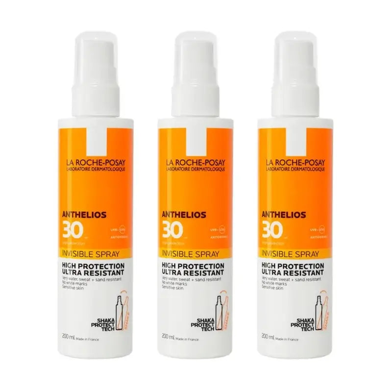 La Roche Posay Anthelios Spray Invisible Spf 30, 3X200 Ml