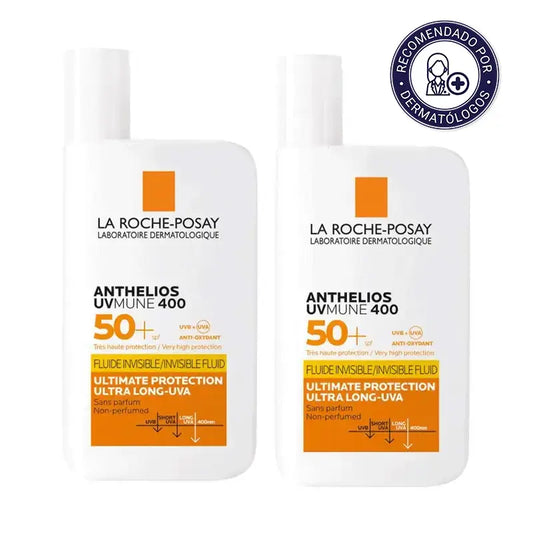 La Roche-Posay Anthelios UVMune 400 Fluido Invisible SPF50+, Duplo 2x50 ml