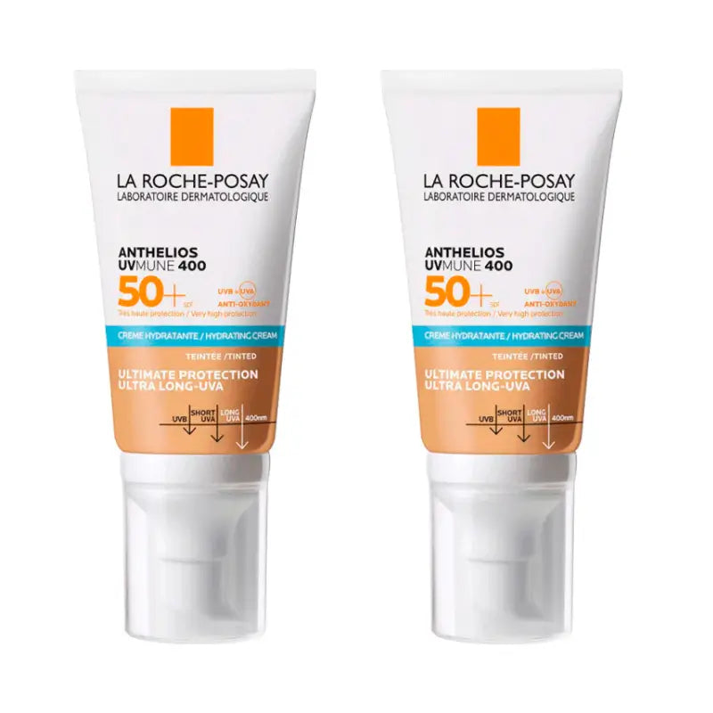 La Roche Posay Duplo Anthelios Crema Color Spf 50+ Piel Sensible, 2 X 50 Ml