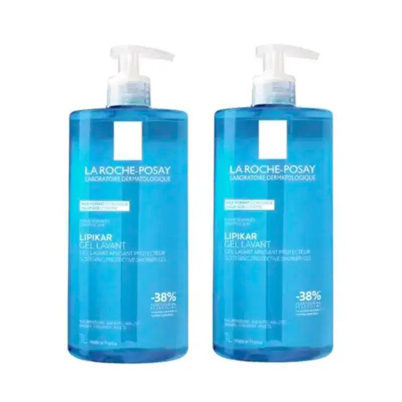 La Roche Posay Lipikar Gel De Ducha Fisiológico Apto Pieles Sensibles Y Secas , Pack 2 x 1000 ml