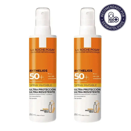 La Roche Posay Anthelios Pack Spray Invisible SPF 50+ Protector Solar Cuerpo, 2X200 ml